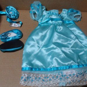 American Girl Caroline Abbott retired party dress shoes headband GC HTF XMAS ?
